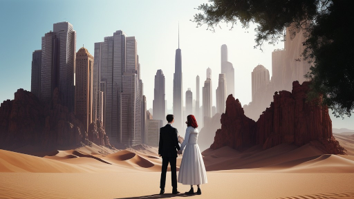 Two Figures Clasping Hands